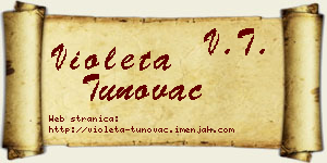 Violeta Tunovac vizit kartica